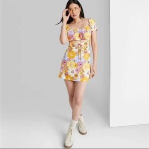 Wild Fable Floral Cutout Mini Dress